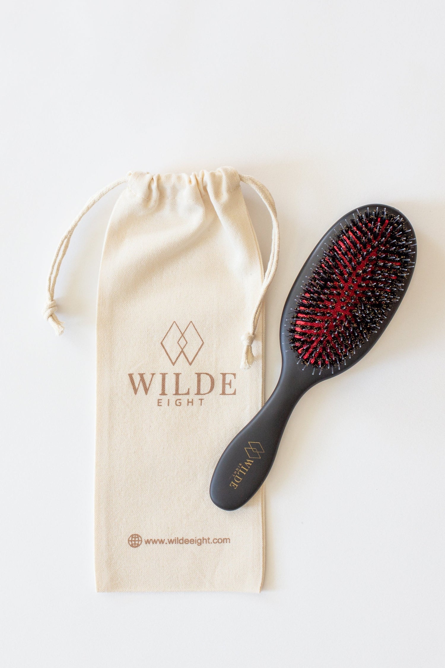 Boar Bristle Hair Brush for Scalp Massage & Shine | Wilde Eight
